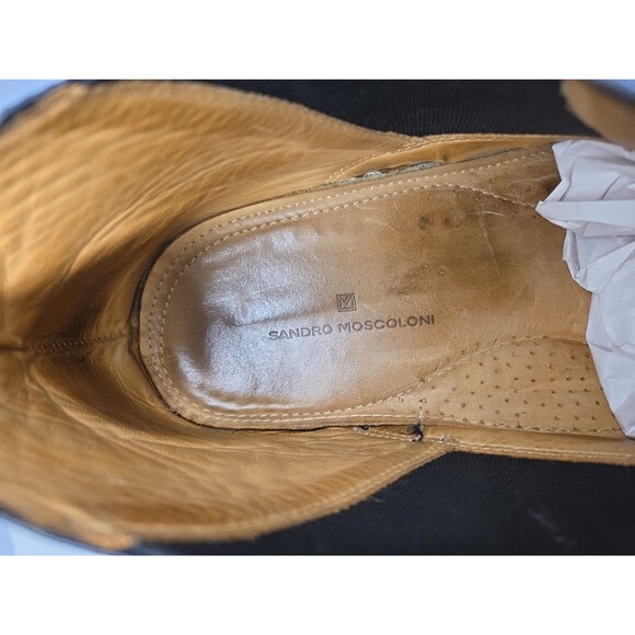 Sandro Moscolini Mens Soft Black Leather Ankle Boots Chukka Sz 14 D Great Cond - Picture 3 of 13